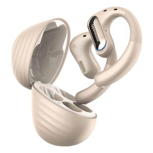OpenRock A-BB01-21 Pro Open-Ear Bluetooth Air-Conduction Sport Earbuds with Microphone and Charging Case, A-BB01 (Beige)