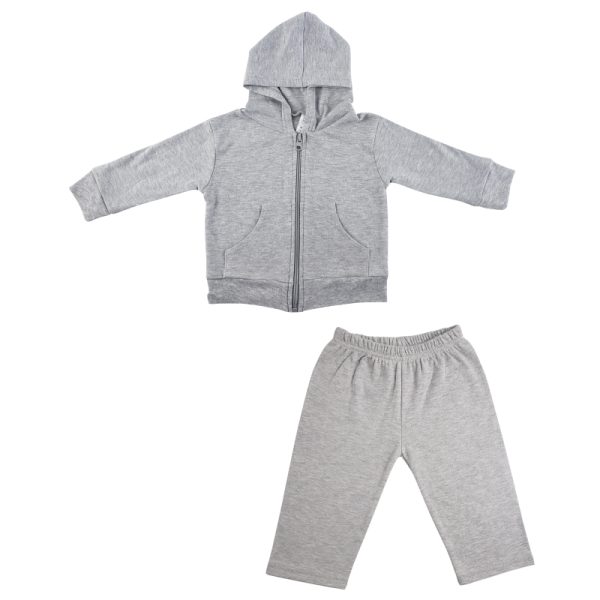 White Interlock Sweat Pants And Hoodie Set 419nb - Image 2