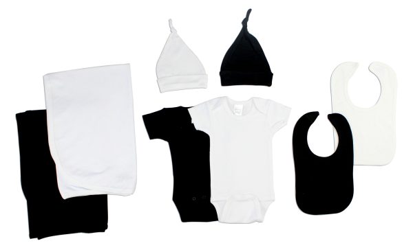 Black And White 8 Piece  Set Ls_0068nb