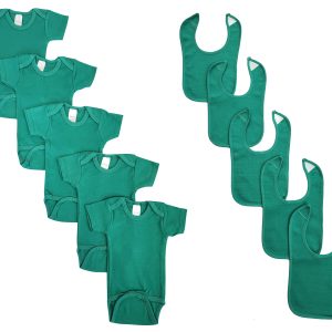 Unisex Baby 10 Pc Onezies And Bibs Nc_0478nb
