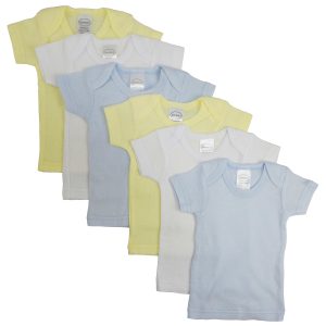 Boys Pastel Variety Short Sleeve Lap T-shirts 6 Pack Cs_056s_056s