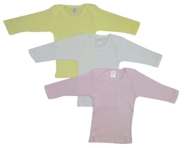 Girls Pastel Variety Long Sleeve Lap T-shirts 052m