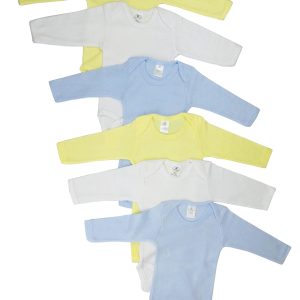 Boys Pastel Long Sleeve Onezie 6 Pack Cs_100m_100m