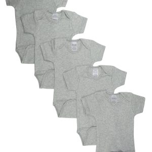 Grey Bodysuit Onezies (pack Of 5) Ls_0179