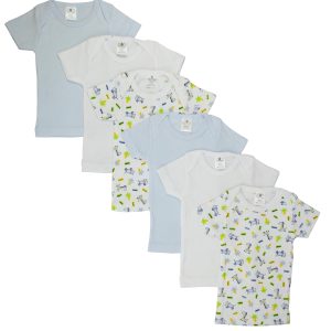 Girls Pastel Variety Short Sleeve Lap T-shirts 6 Pack Cs_058s_058s