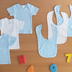 Blue And White Shirts With Bibs 6 Pc Ls_0654nb