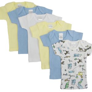 Boys Pastel Variety Short Sleeve Lap T-shirts 6 Pack Cs_056s_058s