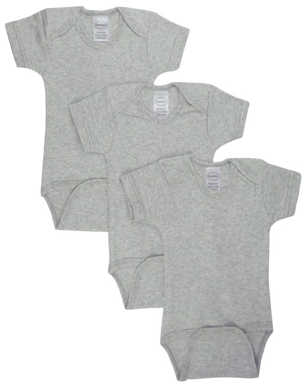 Grey Bodysuit Onezies (pack Of 3) Ls_0175