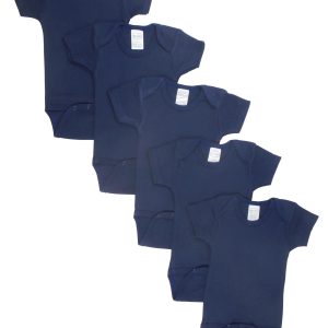 Navy Bodysuit Onezies (pack Of 5) Ls_0192