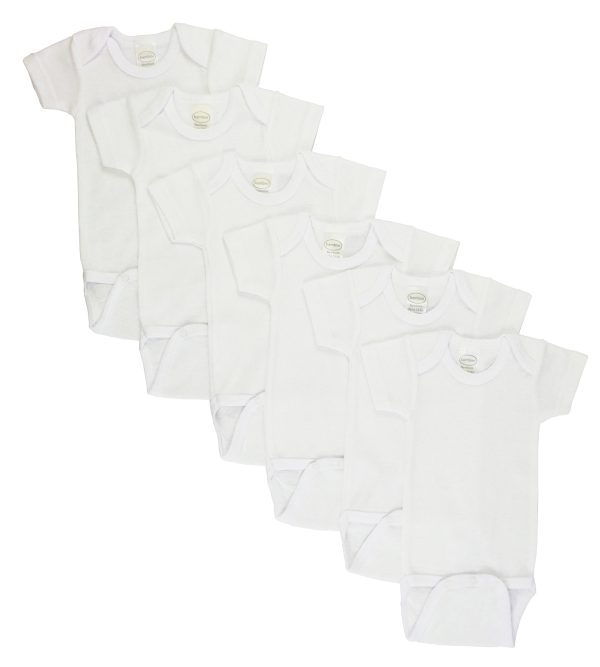 White Short Sleeve One Piece 6 Pack Cs_001l_001l