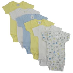Printed Pastel Boys Short Sleeve 6 Pack Cs_002m_004m