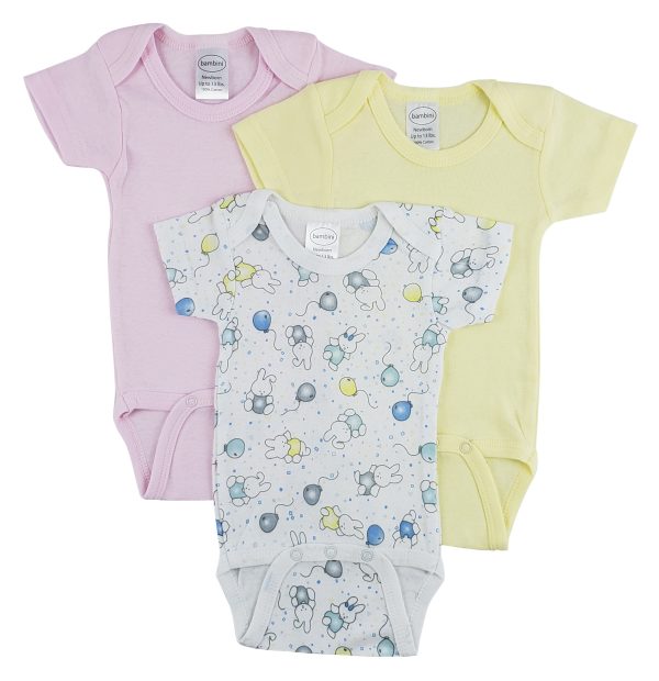 Short Sleeve One Piece 3 Pack Cs_0237l