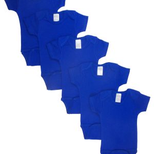Blue Bodysuit Onezies (pack Of 5) Ls_0166