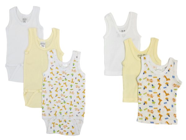 Unisex Baby 6 Pc Onezies And Tank Tops Nc_0506nb