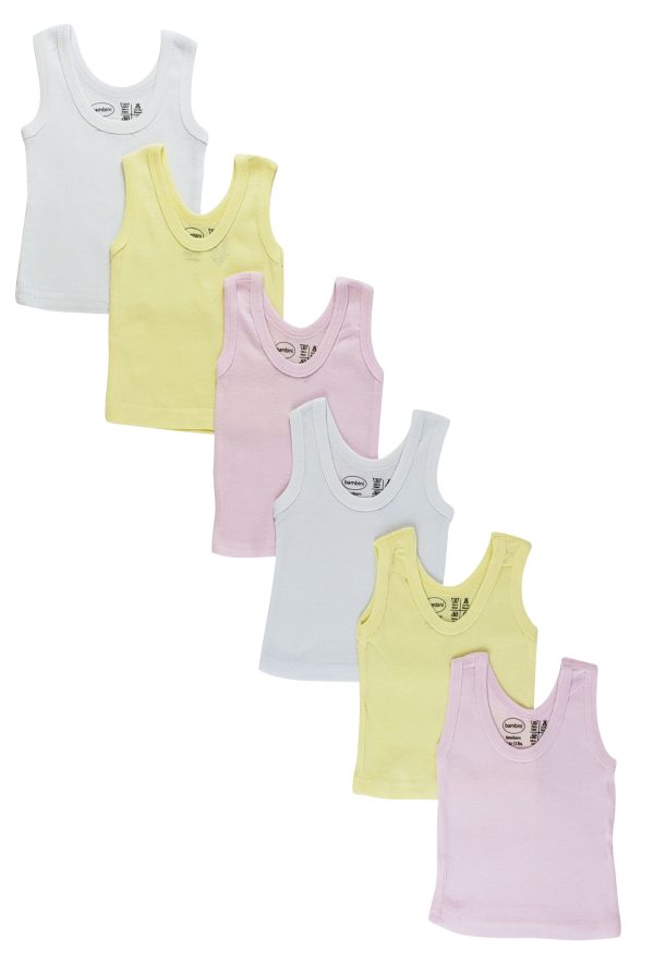 Girls Six Pack Pastel Tank Top 0366m