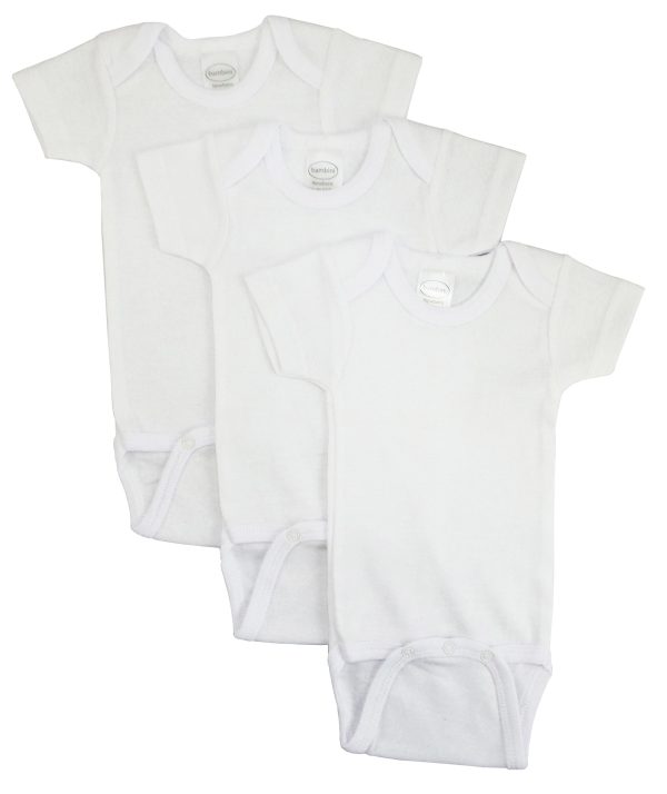 White Short Sleeve One Piece 3 Pack 001nb