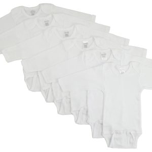 Long Sleeve White Onezie 6 Pack Cs_009m_009m