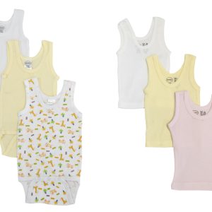 Unisex Baby 6 Pc Onezies And Tank Tops Nc_0505nb