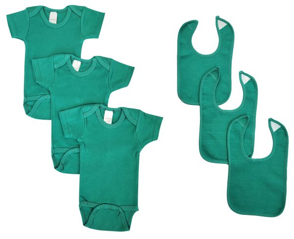 Unisex Baby 6 Pc Onezies And Bibs Nc_0479s