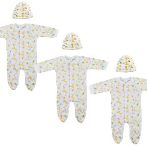 Unisex Closed-toe Sleep & Play With Caps (pack Of 6 ) Nc_0707s