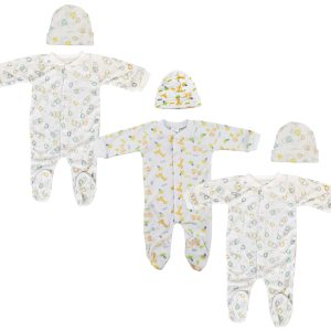 Unisex Closed-toe Sleep & Play With Caps (pack Of 6 ) Nc_0701m