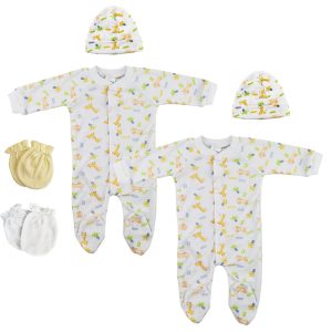 Unisex Closed-toe Sleep & Play With Caps (pack Of 6 ) Nc_0711l