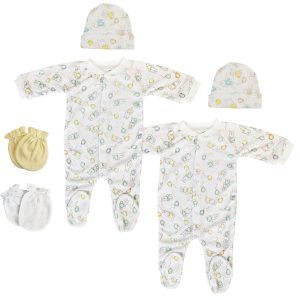 Unisex Closed-toe Sleep & Play With Caps (pack Of 6 ) Nc_0703m