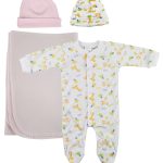 Girls Newborn Baby 4 Pc  Sets Nc_0960m