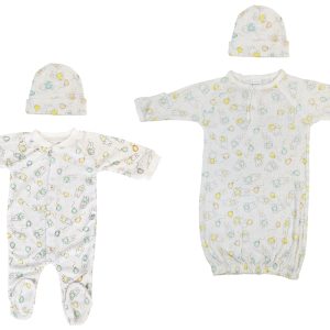 Unisex Closed-toe Sleep & Play With Caps (pack Of 4 ) Nc_0706s