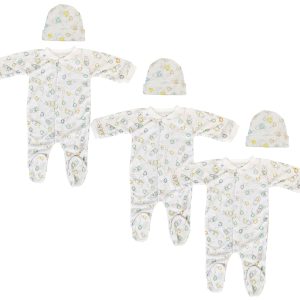 Unisex Closed-toe Sleep & Play With Caps (pack Of 6 ) Nc_0700l