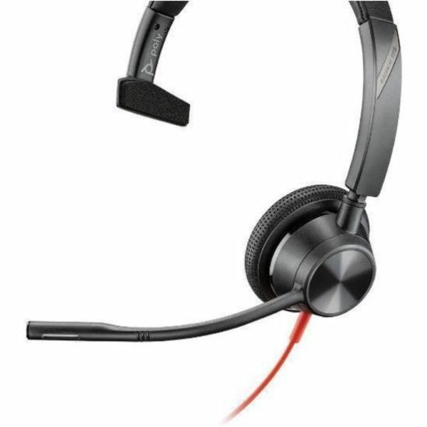Poly Blackwire 3310 Monaural USB-C Headset + USBC/A Adapter - Image 2