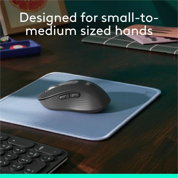 Logitech Signature M650 Wireless Mouse - For Small to Medium Sized Hands, 2-Year Battery, Silent Clicks, Bluetooth, Graphite - Image 4