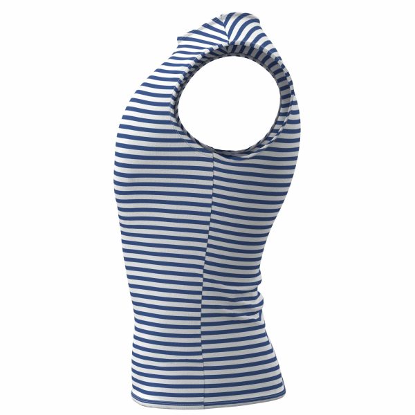 Genuine Striped Tank Top Sleeveless Shirt Light Blue Cotton Original Telnyashka Тельняшка L - Image 3