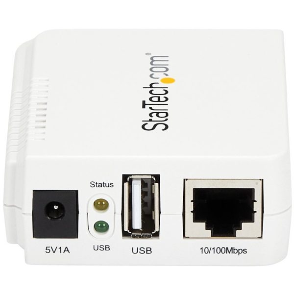 StarTech.com 1 Port USB Wireless N Network Print Server with 10/100 Mbps Ethernet Port - 802.11 b/g/n - Image 2