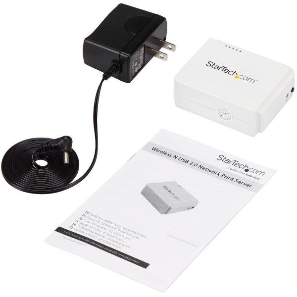 StarTech.com 1 Port USB Wireless N Network Print Server with 10/100 Mbps Ethernet Port - 802.11 b/g/n - Image 6