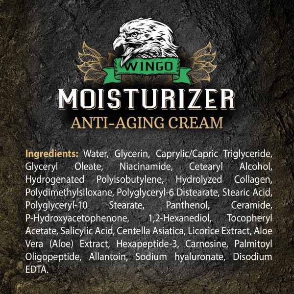 All In One Mens Face Moisturizer Cream   After Shave Lotion for Men   Anti Aging & Wrinkle   Vitamin B E Collagen Aloe Vera   Organic Day & Night Skin Care 1.85 oz - Image 9