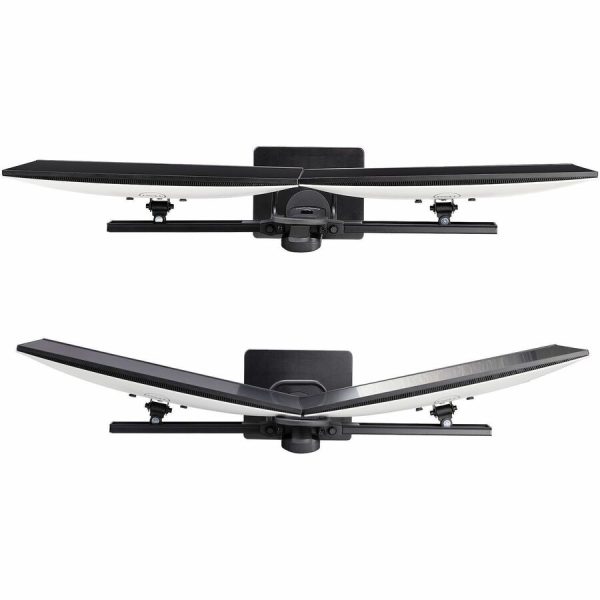 StarTech.com Crossbar Dual Monitor Desk Stand For 27inch Screens, Max Cap 26.4lb, VESA Mount 75x75/100x100, Toolless Height Adjustment - Image 4