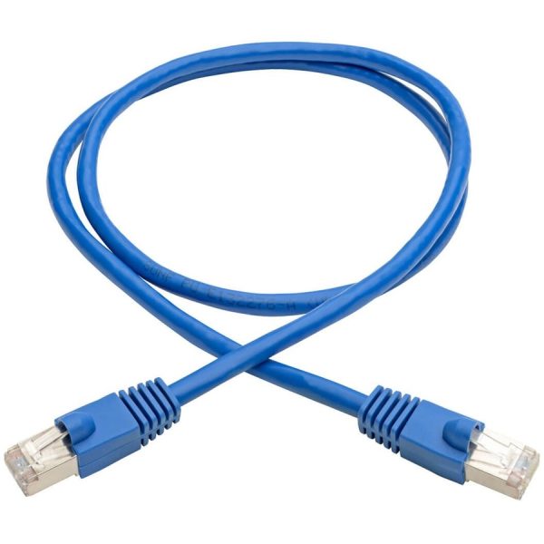 Eaton Tripp Lite Series Cat6a 10G Snagless Shielded STP Ethernet Cable (RJ45 M/M), PoE, Blue, 3 ft. (0.91 m) - Image 2
