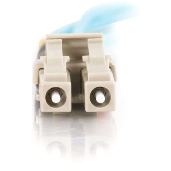 C2G 3m LC-LC 10Gb 50/125 Duplex Multimode OM3 Fiber Cable - Aqua - 10ft - Image 4