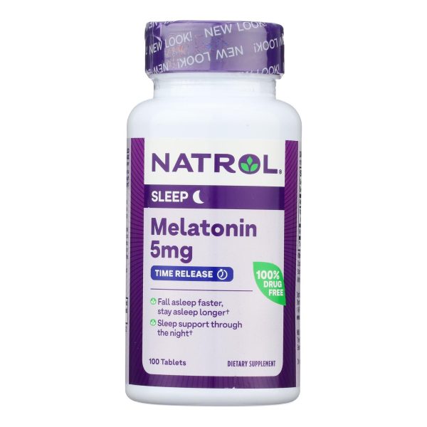 Natrol Melatonin Time Release - 5 mg - 100 Tablets - Image 2