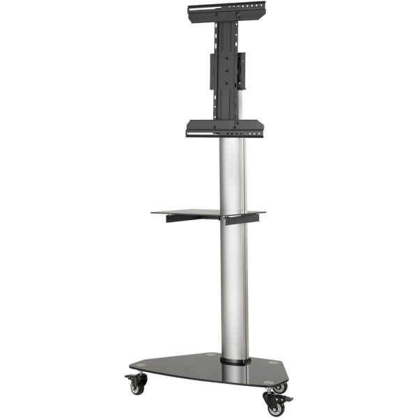 Eaton Tripp Lite Series Premier Rolling TV Cart for 37" to 70" Displays, Black Glass Base and Shelf, Locking Casters - Image 5