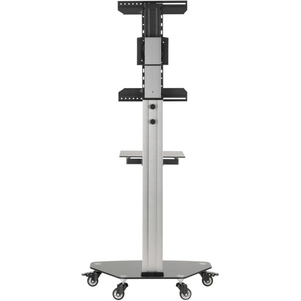 Eaton Tripp Lite Series Premier Rolling TV Cart for 37" to 70" Displays, Black Glass Base and Shelf, Locking Casters - Image 9