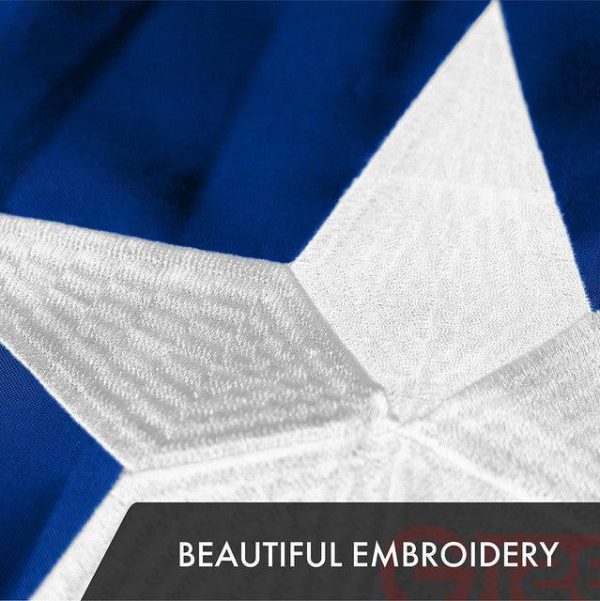 Puerto Rico Puerto Rican Flag 3x5 Ft 5-Pack Embroidered Polyester By G128 - Image 3