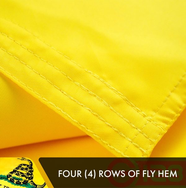 Gadsden Don't Tread on Me Flag 4x6FT 5-Pack Double-sided Embroidered Polyester By G128 - Image 5