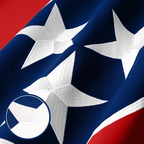 G128 Tennessee TN State Flag | 4x6 Ft | StormFlyer Series Embroidered 220GSM Spun Polyester | Embroidered Design, Indoor/Outdoor, Brass Grommets, Heavy Duty, All Weather - Image 2