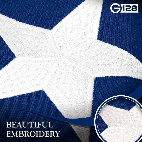 G128 Tennessee TN State Flag | 4x6 Ft | StormFlyer Series Embroidered 220GSM Spun Polyester | Embroidered Design, Indoor/Outdoor, Brass Grommets, Heavy Duty, All Weather - Image 4