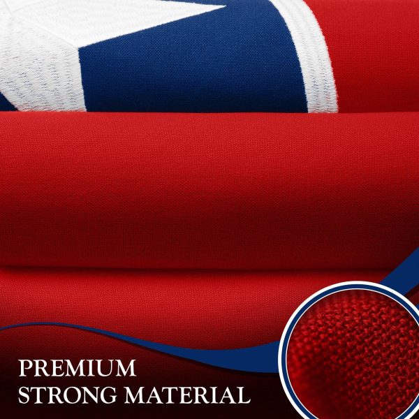 G128 Tennessee TN State Flag | 4x6 Ft | StormFlyer Series Embroidered 220GSM Spun Polyester | Embroidered Design, Indoor/Outdoor, Brass Grommets, Heavy Duty, All Weather - Image 7