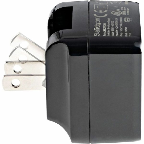 StarTech.com Travel USB Wall Charger - 2 Port - Black - Universal Travel Adapter - International Power Adapter - USB Charger - Image 8