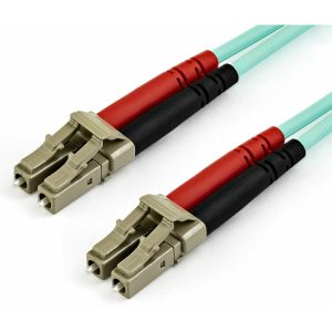StarTech.com 15m (50ft) LC/UPC to LC/UPC OM4 Multimode Fiber Optic Cable, 50/125µm, 100G, Low Insertion Loss, LSZH Fiber Jumper Cord