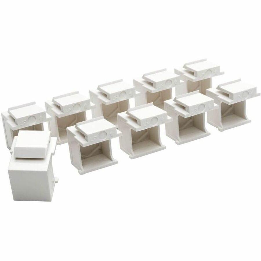 Eaton Tripp Lite Series Snap-In Blank Keystone Jack Insert, White, 10 Pack, TAA - Image 4
